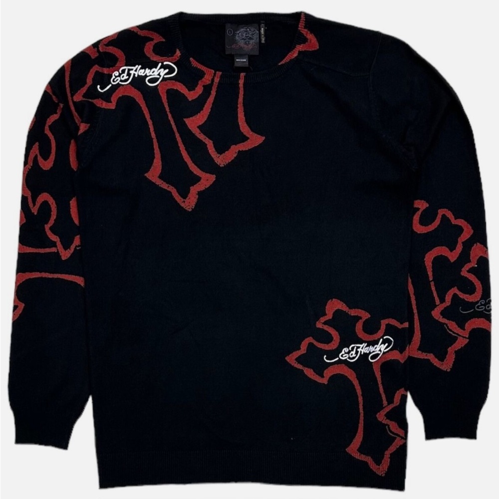 Ed Hardy Tiger Snake Pullover Sweater